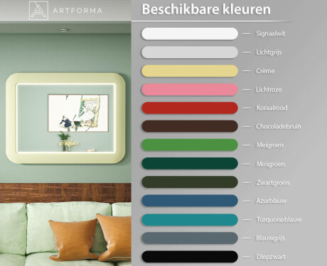 Afgeronde LED-spiegel in een glanzend MDF-frame L305 #3