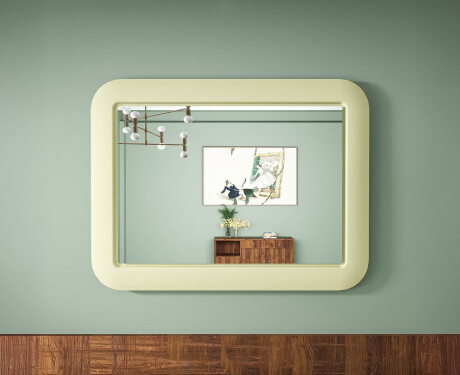 Afgeronde LED-spiegel in een glanzend MDF-frame L305 #8