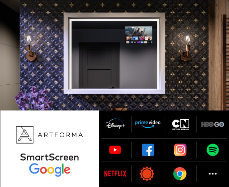 LED-badkamerspiegel met WoodenFrame-frame in de kleur Oslo Eiken #4