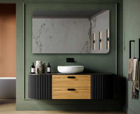 Afgerond wandspiegel L201