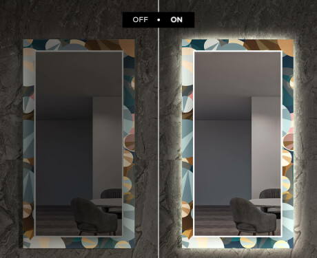 Decoratieve spiegel met led-verlichting voor in de gang - Ball #7