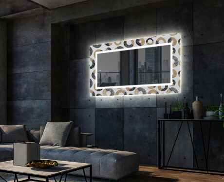 Decoratieve spiegel met led-verlichting voor in de woonkamer - Donuts #2