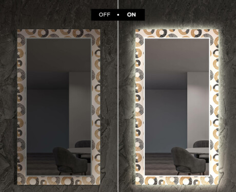 Decoratieve spiegel met led-verlichting voor in de woonkamer - Donuts #7
