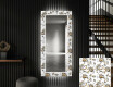 Decoratieve spiegel met led-verlichting voor in de gang - Golden Flowers #1