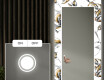Decoratieve spiegel met led-verlichting voor in de gang - Golden Flowers #4