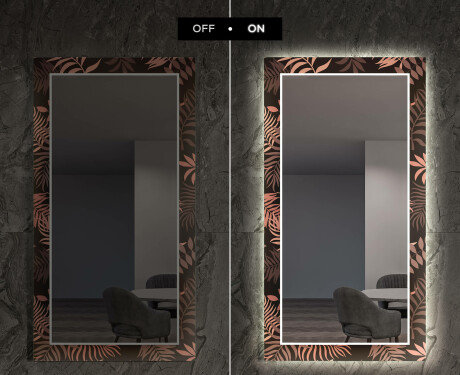 Decoratieve spiegel met led-verlichting voor in de woonkamer - Jungle #7