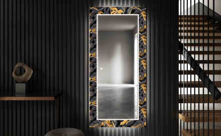 Decoratieve spiegel met led-verlichting voor in de gang - Autumn Jungle