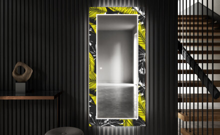 Decoratieve spiegel met led-verlichting voor in de gang - Gold Jungle
