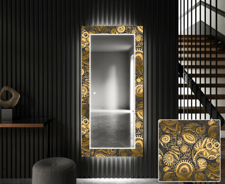 Decoratieve spiegel met led-verlichting voor in de gang - Ancient Pattern