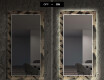 Decoratieve spiegel met led-verlichting voor in de woonkamer - Dotted Triangles #7