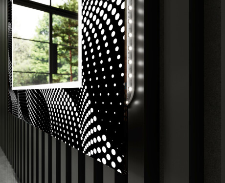 Decoratieve spiegel met led-verlichting voor in de woonkamer - Dark Wave #11