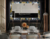 Decoratieve spiegel met led-verlichting voor in de eetkamer - Colorful Leaves #12