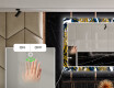 Decoratieve spiegel met led-verlichting voor in de eetkamer - Colorful Leaves #5