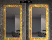 Decoratieve spiegel met led-verlichting voor in de gang - Gold Triangles #7