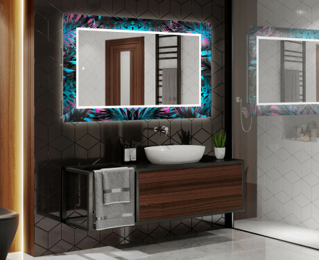 Verlichte Decoratieve Spiegel Voor De Badkamer - Fluo Tropic #2