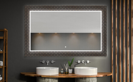 Verlichte Decoratieve Spiegel Voor De Badkamer - Golden Lines