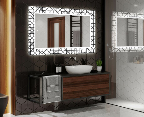 Verlichte Decoratieve Spiegel Voor De Badkamer - Industrial #2