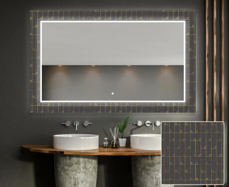 Verlichte Decoratieve Spiegel Voor De Badkamer - Microcircuit #1