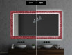 Verlichte Decoratieve Spiegel Voor De Badkamer - Red Mosaic #7