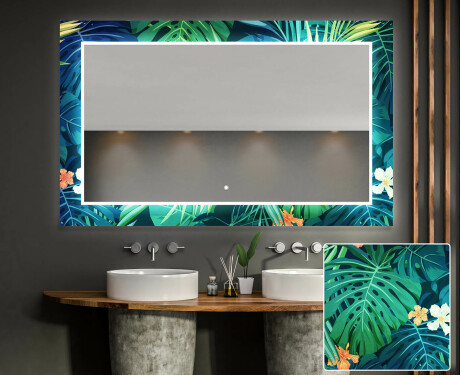 Verlichte Decoratieve Spiegel Voor De Badkamer - Tropical #1