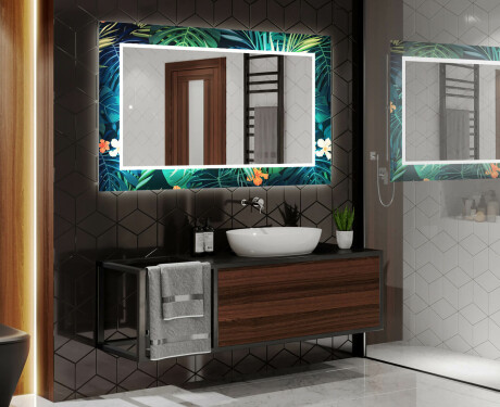 Verlichte Decoratieve Spiegel Voor De Badkamer - Tropical #2