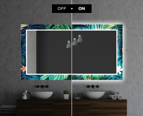 Verlichte Decoratieve Spiegel Voor De Badkamer - Tropical #7