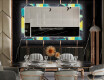 Decoratieve spiegel met led-verlichting voor in de eetkamer - Abstract Geometric #12
