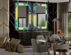 Decoratieve spiegel met led-verlichting voor in de eetkamer - Abstract Geometric #2