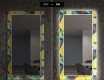Decoratieve spiegel met led-verlichting voor in de eetkamer - Abstract Geometric #7