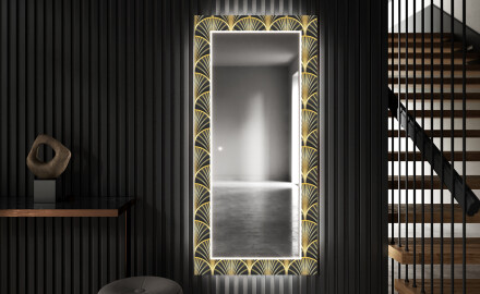 Decoratieve spiegel met led-verlichting voor in de gang - Art Deco