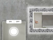 Decoratieve spiegel met led-verlichting voor in de woonkamer - Black and white jungle #4