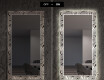 Decoratieve spiegel met led-verlichting voor in de woonkamer - Black and white jungle #7