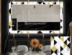 Decoratieve spiegel met led-verlichting voor in de eetkamer - Geometric Patterns #1