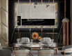 Decoratieve spiegel met led-verlichting voor in de eetkamer - Golden Leaves #12