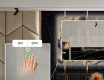 Decoratieve spiegel met led-verlichting voor in de eetkamer - Golden Leaves #5