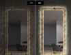 Decoratieve spiegel met led-verlichting voor in de eetkamer - Golden Leaves #7
