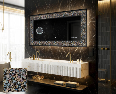 Verlichte Decoratieve Spiegel Voor - Natural Stones
