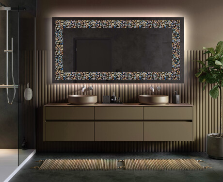 Verlichte Decoratieve Spiegel Voor - Natural Stones #5