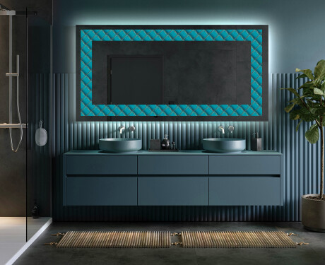 Verlichte Decoratieve Spiegel Voor - Blue Harmonies #5