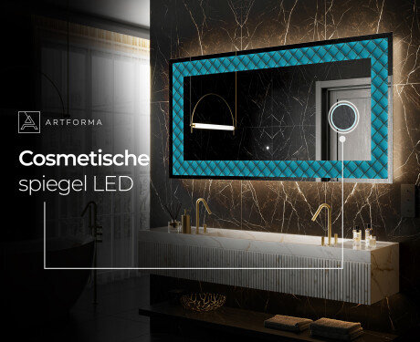 Verlichte Decoratieve Spiegel Voor - Blue Harmonies #9