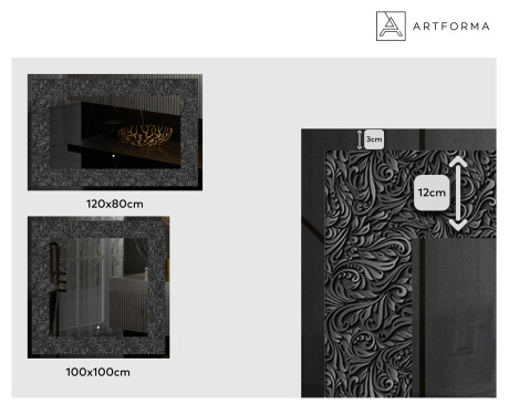 Verlichte Decoratieve Spiegel Voor - Dark Elegance #2