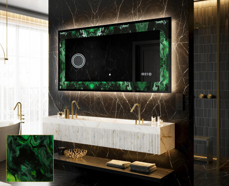 Verlichte Decoratieve Spiegel Voor - Malachite Magic
