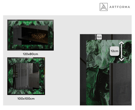 Verlichte Decoratieve Spiegel Voor - Malachite Magic #2