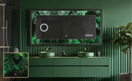 Verlichte Decoratieve Spiegel Voor - Malachite Magic