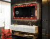 Verlichte Decoratieve Spiegel Voor - Fiery Reflections