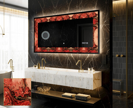 Verlichte Decoratieve Spiegel Voor - Fiery Reflections