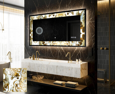 Verlichte Decoratieve Spiegel Voor - Golden Streaks