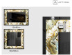 Verlichte Decoratieve Spiegel Voor - Golden Streaks #2