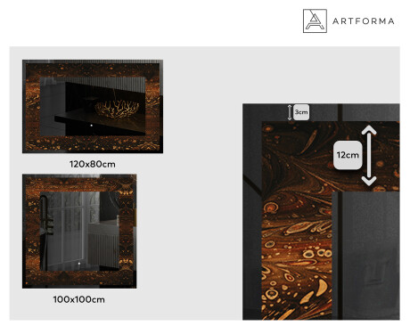 Verlichte Decoratieve Spiegel Voor - Amber Shell #2