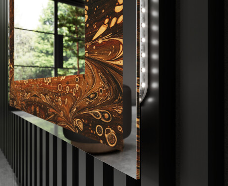 Verlichte Decoratieve Spiegel Voor - Amber Shell #3